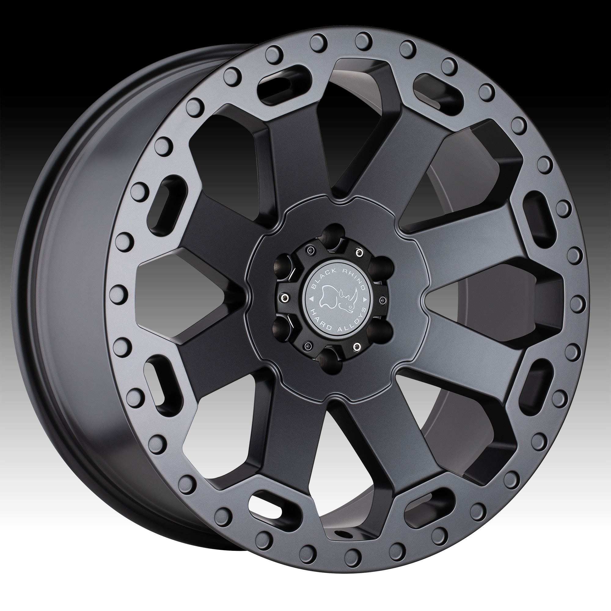 Black Rhino Warlord Matte Gunmetal Custom Truck Wheels - Warlord